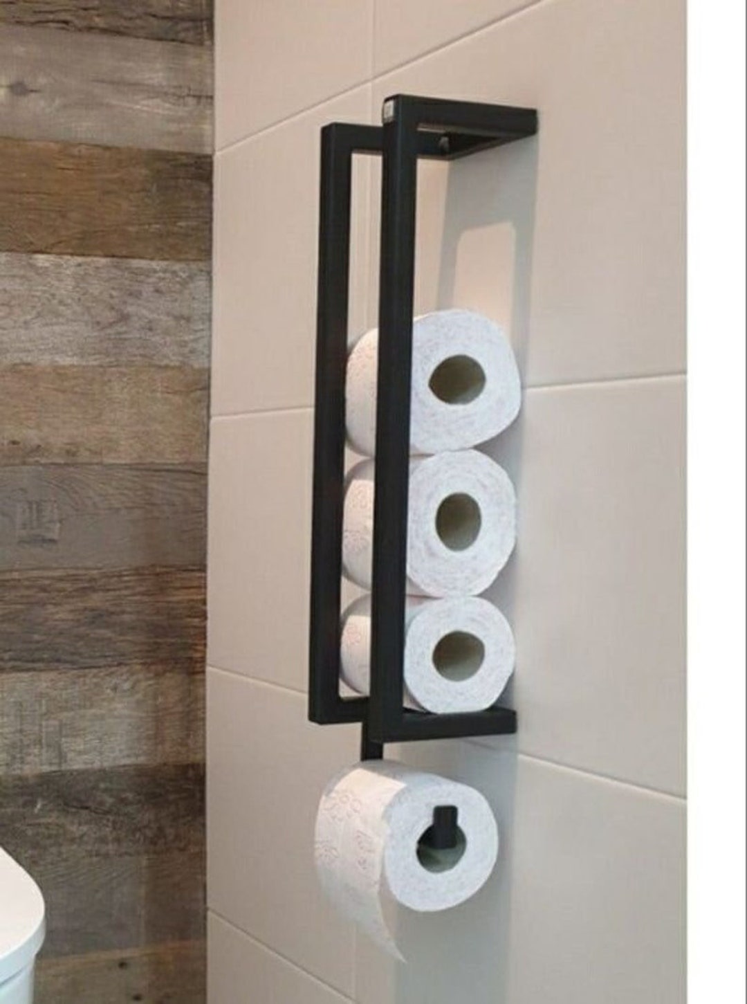 Metal Toilet Paper Holder, Modern Tissue Holder, Wall Mount