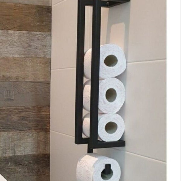 Metal Toilet Paper Holder, Modern Tissue Holder, Wall Mount Toilet Paper Holder, Iron Shelf Rack, Modern Bathroom Hardware, Toilet Decor