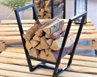 Storage Rack Holder for Indoor Fireplace, Vertical Organizer Accessories, Firewood Rack Outdoor, Metal Log Holder, farmhouse gift ideas