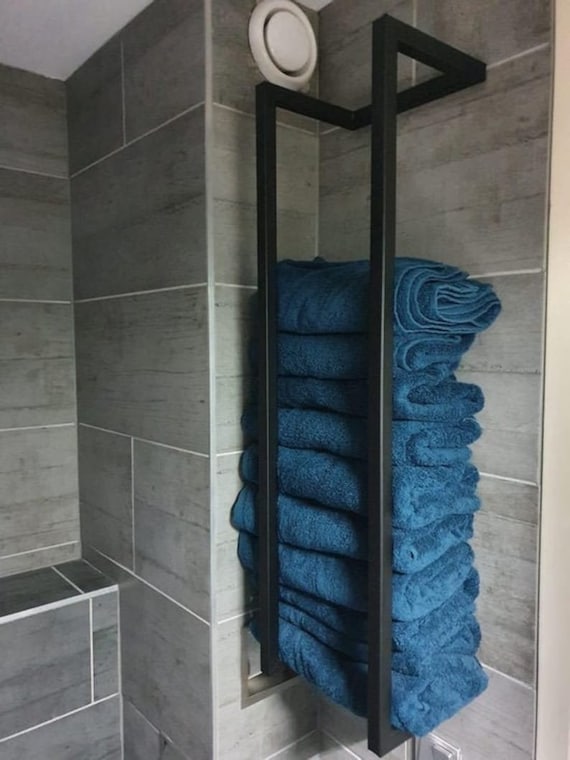 Toallero para baño montado en la pared, toallero con estante de