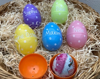 Geschenkverpackung Überraschungsei Ostern, befüllbares Osterei personalisiert