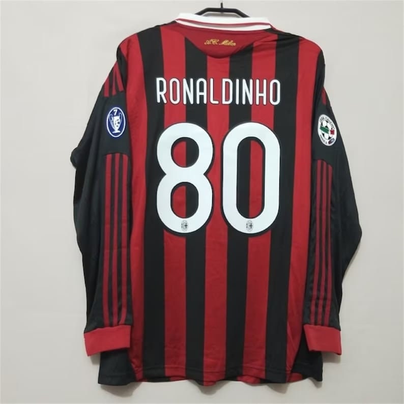 2009-10 AC Milan Player Issue Away Shirt Ronaldinho #80 - NEW - XL
