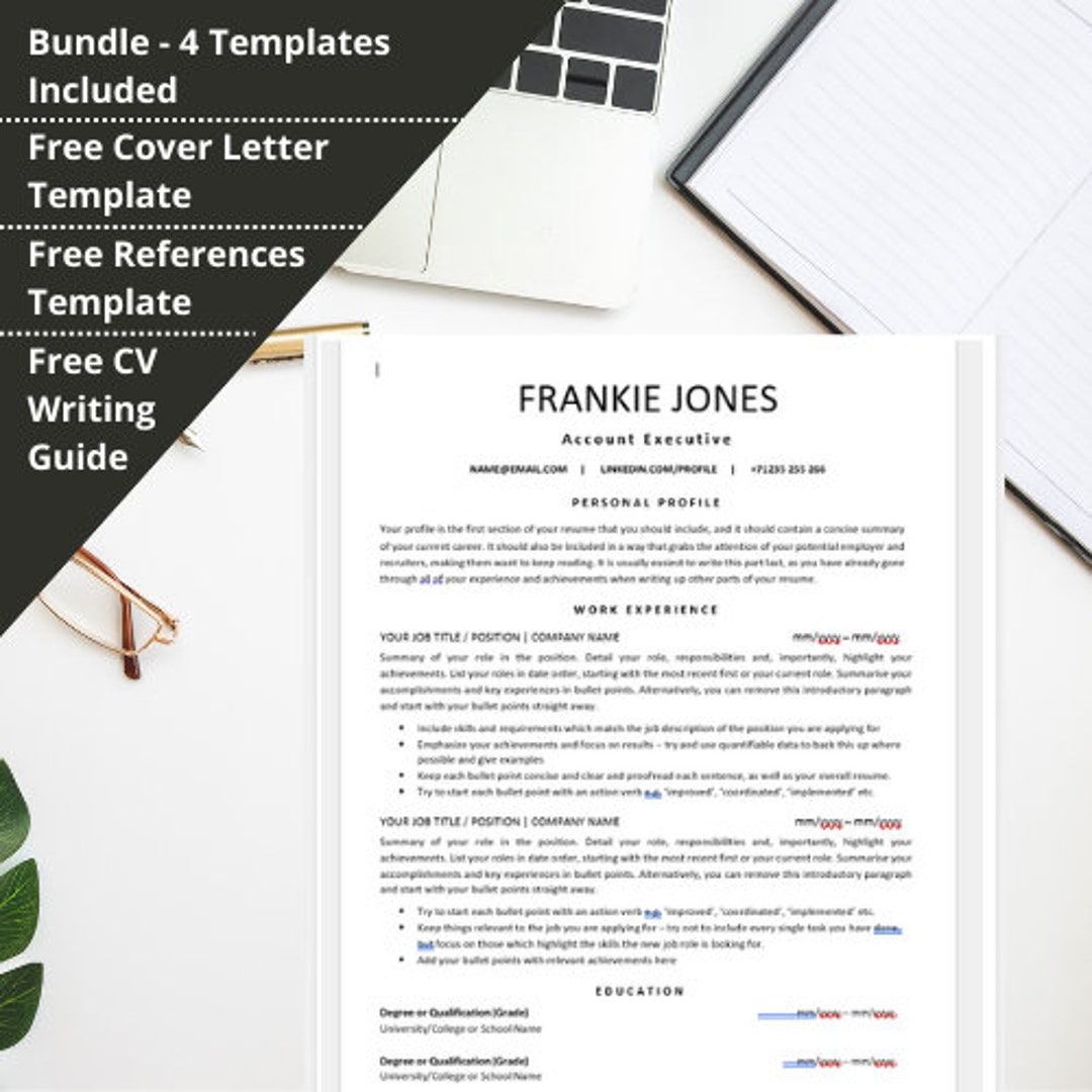 Ats Reference Guide Curriculum Vitae & Professional Ats EXECUTIVE RESUME BUNDLE, Cover ...