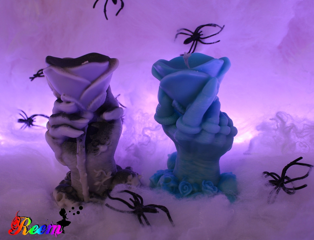 Rose in Hand Candle Etsy