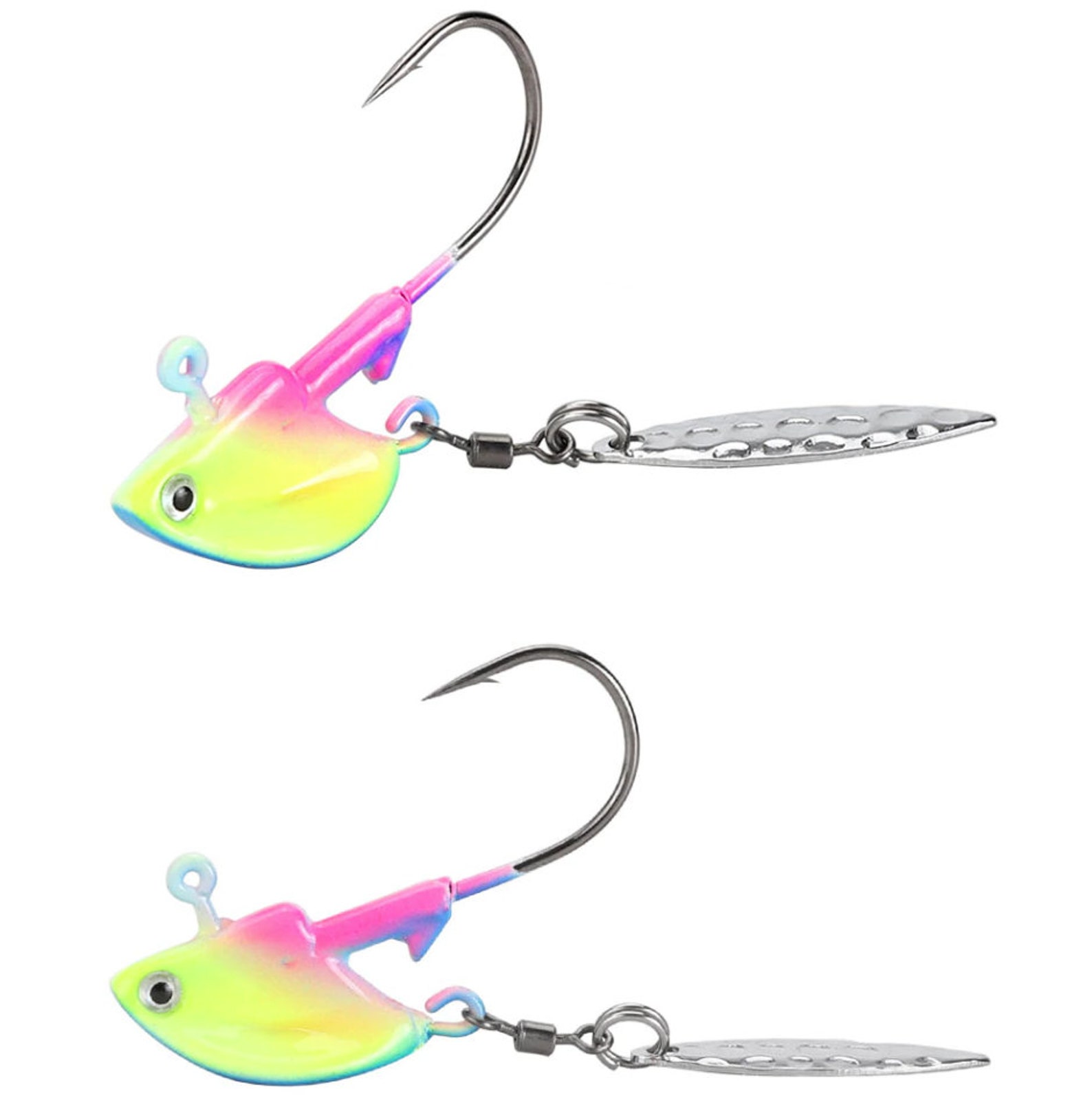 Underspin Swim Jig Heads Damiki Rig 1/4oz Pink Chartreuse Etsy