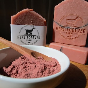 Rose clay (unscented) natural goat milk soap
