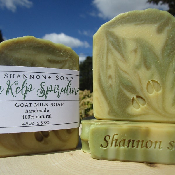 All natural goat milk soap Sea Kelp Spirulina