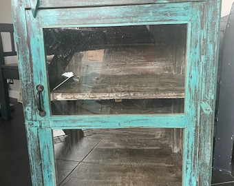 Rustic Vintage Indian Cabinet Display