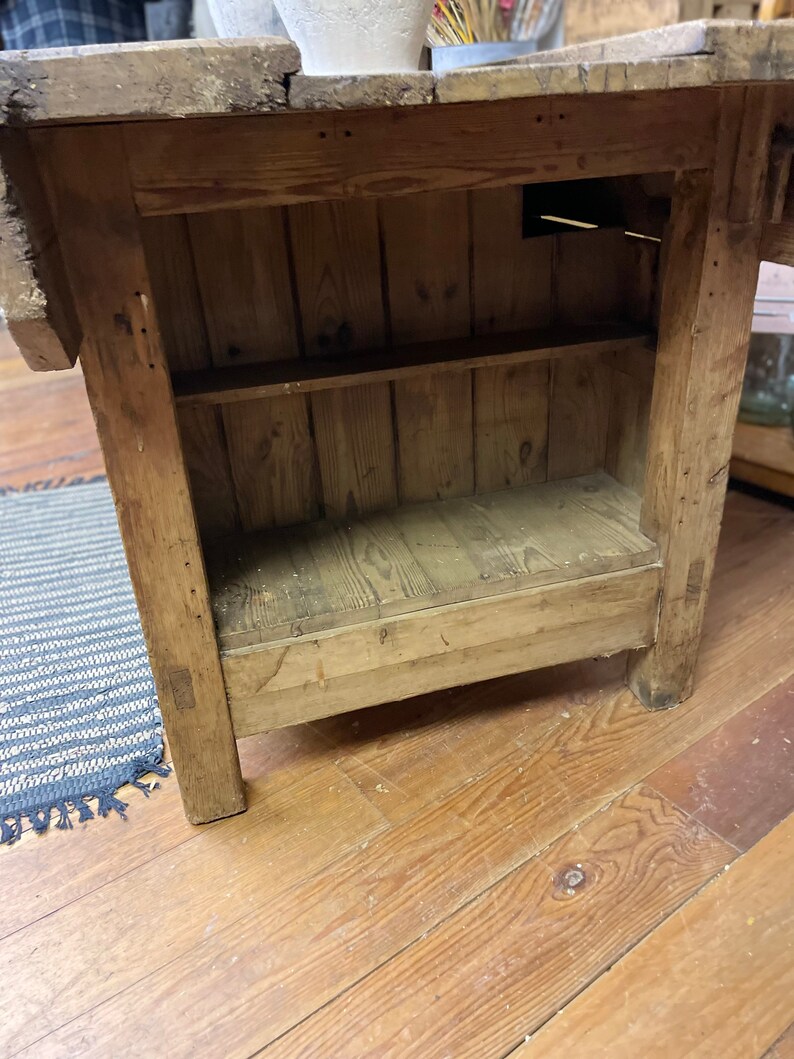 Mid Century Old School Work Bench Kitchen Island Etsy UK