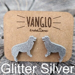 10 pairs of Australian Shepherd Silhouette Stud Earrings *Aussie Dog Bulk Stud Earrings *Aussie Mom Bulk Priced Earrings