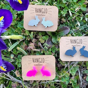 Bunny Rabbit Stud Earrings * Colorful Easter Earrings *Rabbit Earrings for kids and adults
