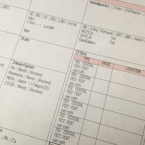 Critical Care Report Sheet