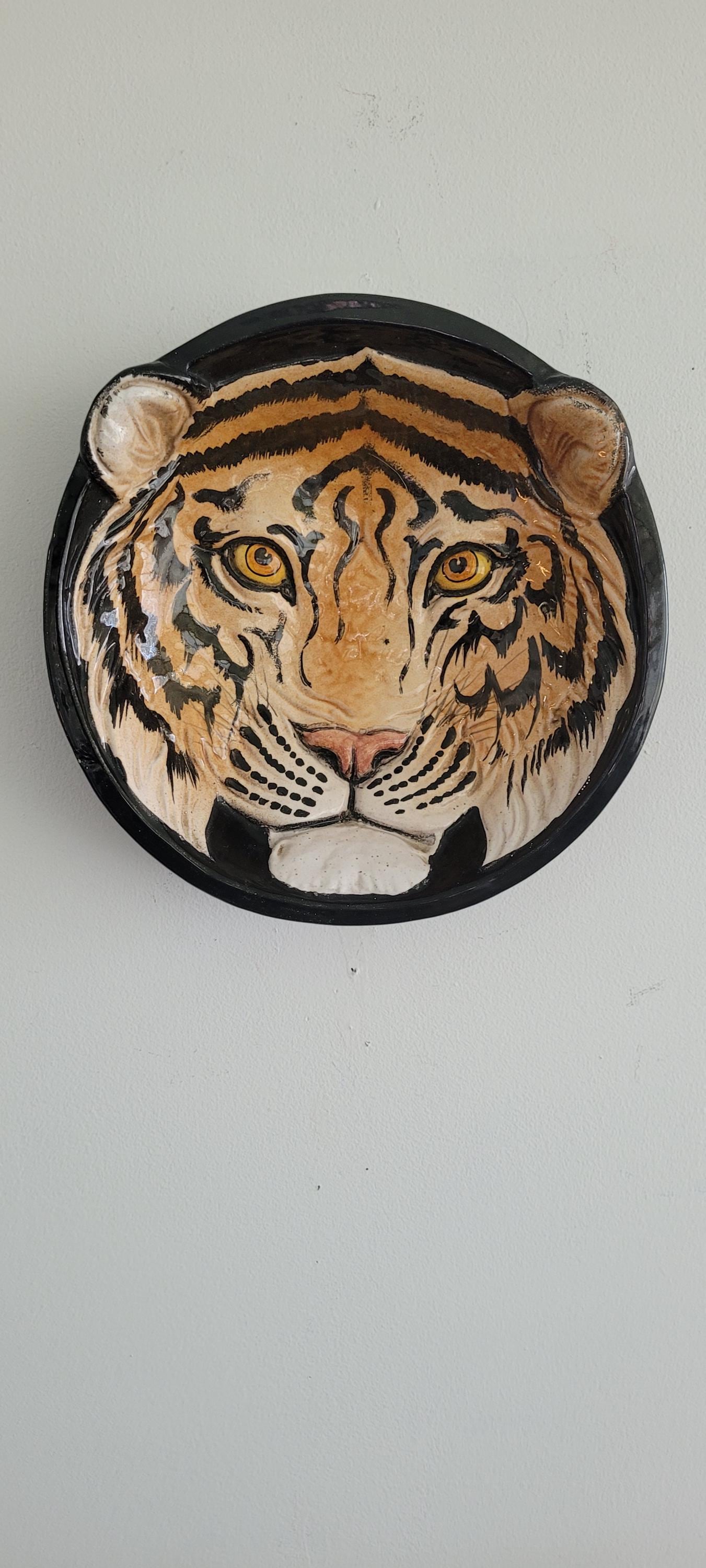 イタリア製　陶器　虎の頭　タイガー　壁かけ 楽天市場】【LINE700円オフ】【在庫限り】Tiger WallVase