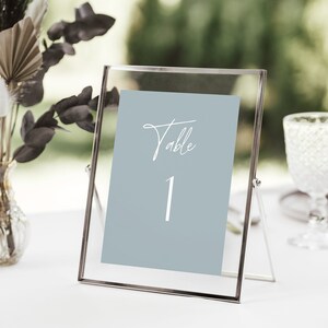 Modern Wedding Table Numbers, Minimalist Wedding Table Number, DIY Table Number Template, Simple Boho Table Numbers, 5x7, 4x6&#39;&#39;- SANTORINI