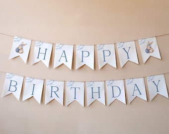 Blueberry First Birthday Bunting, Berry Birthday Banner Template, Girl 1st Birthday Party Decor, Blueberry Birthday Banner Printable, BIBB2