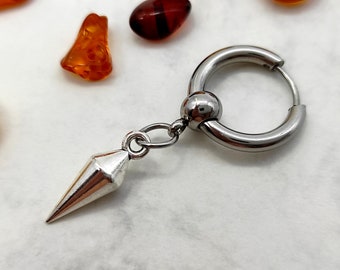 Créoles coniques en acier unisexe