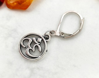 Antike Silber Om Ohrring, Yoga Zen Meditation baumeln