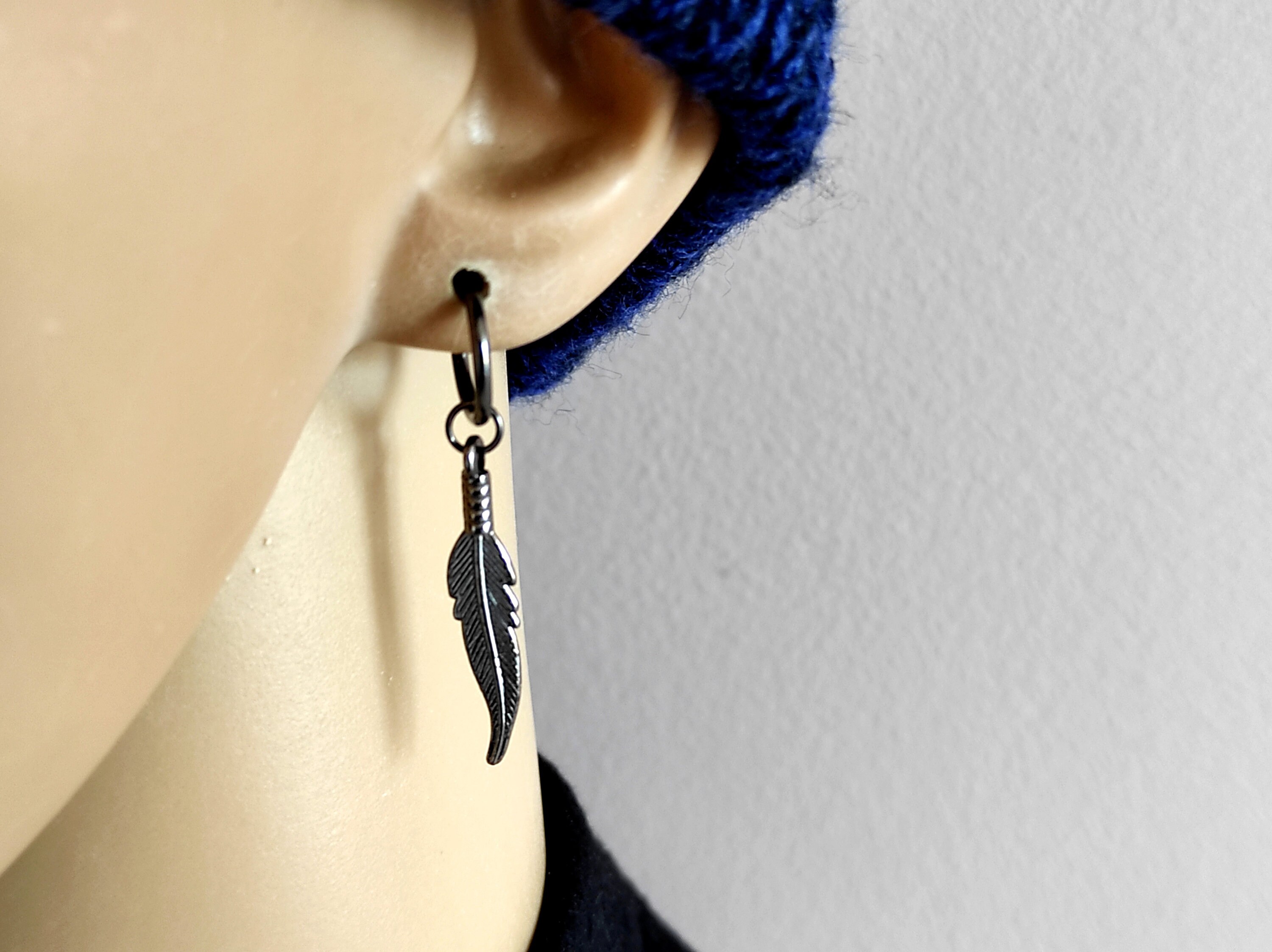 Clip on feather earrings deals