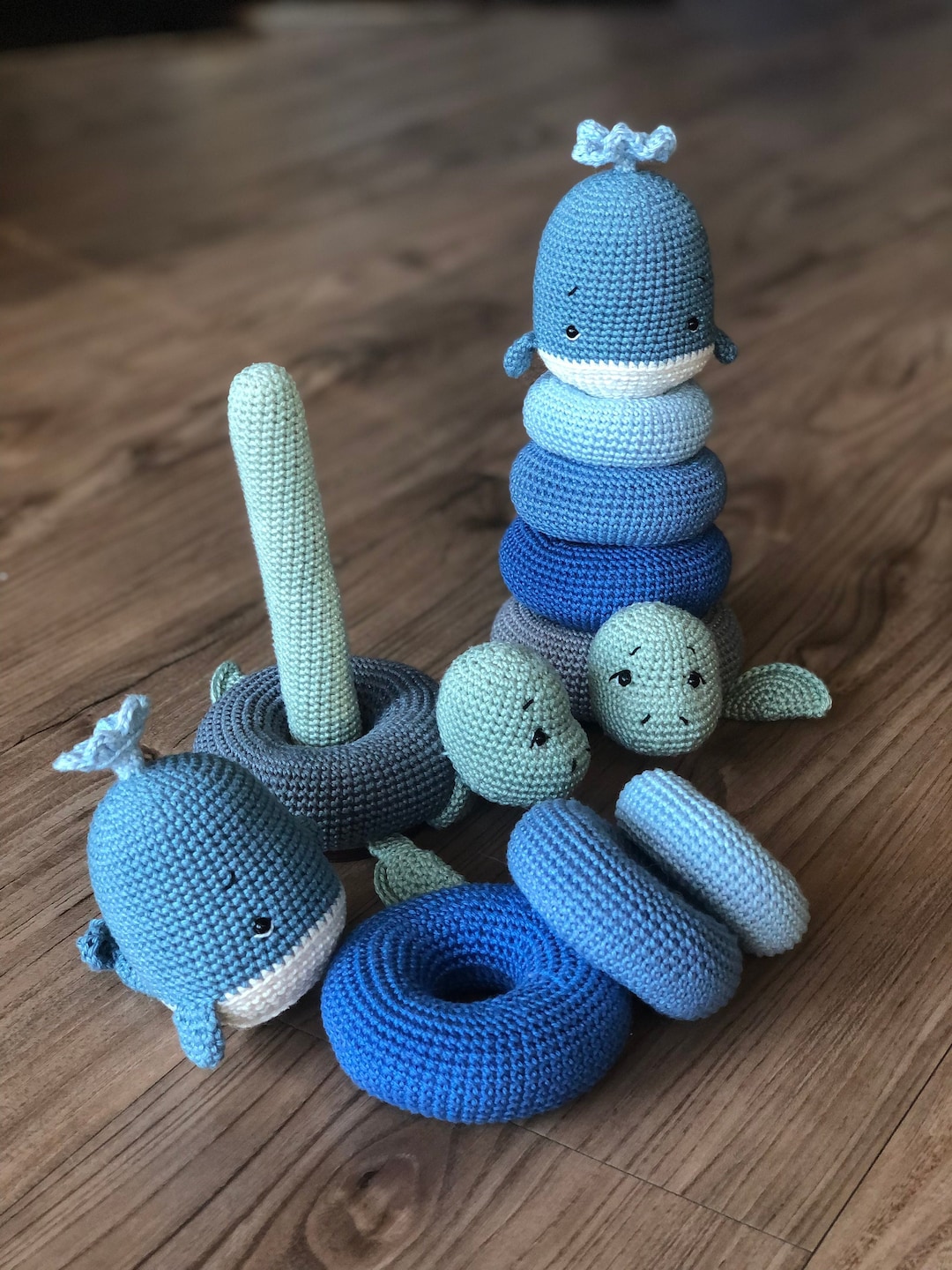 Crochet Pattern Waterworld Stacking Tower German