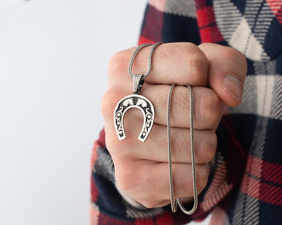 Mens lucky best sale necklace
