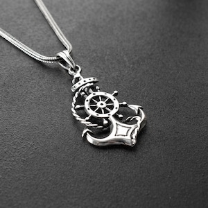 RMREWY Sterling Silver Anchor Necklace – Personalized Infinity Sailor Pendant, Nautical Jewelry Gift For Women - View #9