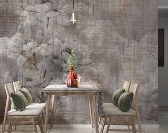 Soft Romantic Flowers Wallpaper Design: High-Resolution Digital Print (JPEG File)