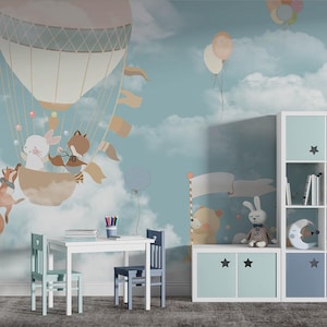 Cartoon wallpaper, Kids Room design, Sweet Animals , For Digital Print. Digital File.