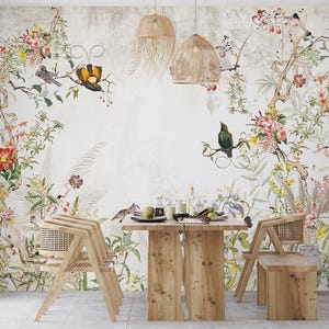 Vintage Flowers Wallpaper Design, bunte Blumen, für Digitaldruck. Digitale Datei.
