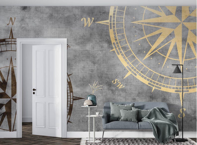 Vintage Compass Wallpaper Digital Print (JPEG File) - Etsy