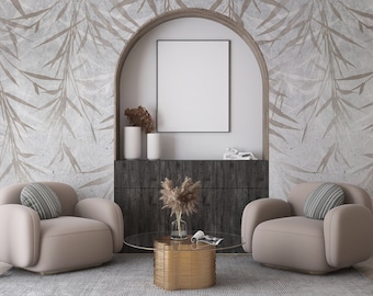 Tropical Leaves wallpaper design , For Digital Print. Digital File.