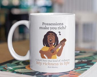 Bob Marley Mug, Reggae Mug, Bob Marley Gifts, Jamaica Mug, Gift for Him