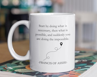 St Francis of Assisi Mug, Christian Gifts, Christian Mugs, Inspirational Mug