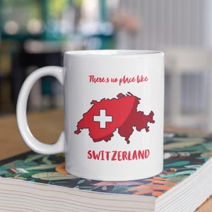 Switzerland Coffee Mug, Switzerland Gift, Ceramic Travel Mug, Travel Gift