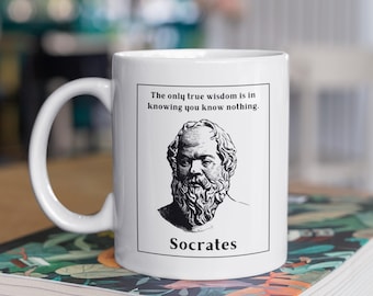 Socrates Mug, Stoic Mug, Stoicism Mugs, Philosophy Mugs, Philosophy Gifts