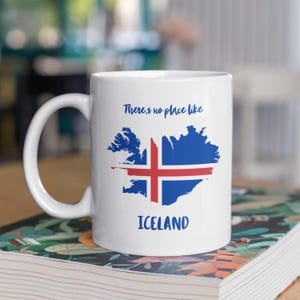Taza de café de Islandia, regalo de Islandia, taza de viaje de cerámica, regalo de viaje