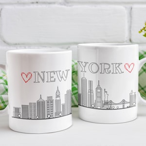 Kubki z Nowym Jorkiem, Kubki z panoramą Nowego Jorku, Kubki z Nowym Jorkiem, Kubek z I Love New York