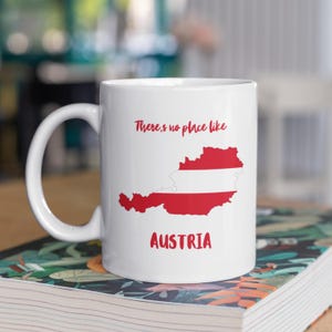 Austria Coffee Mug, Austria Map Mug, Travel Gift, Ceramic Travel Mug