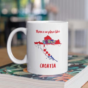 Croatia Coffee Mug, Split Croatia Map, Travel Gift, Ceramic Travel Mug