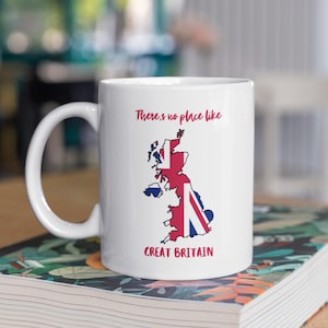 British Flag Coffee Mug, Great Britain Mug, Union Jack, UK Gifts, Travel Mug
