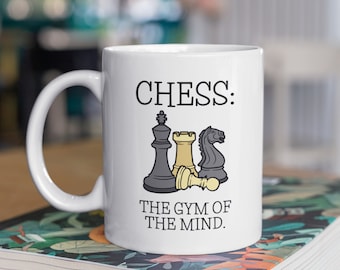 Chess Mug, Chess Lovers Gift, Chess Pieces Mug, Chess Player Gift