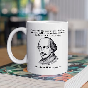 William Shakespeare Mugs, Shakespeare Quote Mugs, Shakespearian Gifts