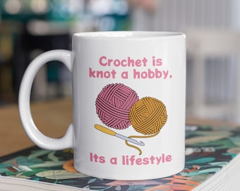 Crochet Mug, Crochet Gifts, Crocheters Mug, Knitting Gifts, Knitting Mug