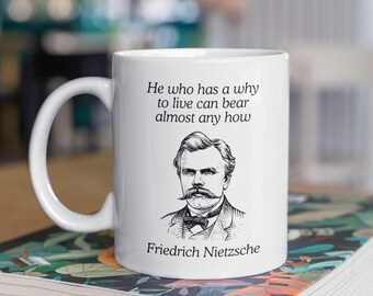 Friedrich Nietzsche Quote Mugs, Nietzsche Mugs, Philosophy Mugs