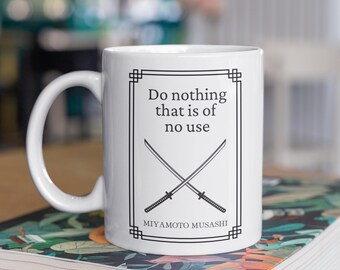Miyamoto Musashi Mug, Samurai Mug, Philosophy Gift, Discipline Mug, Gift for Him