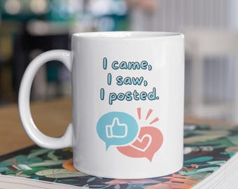 Social Media Mug, Social Media Posts, Digital Marketing Mug, Gift for Her