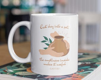 Lao Tzu Quote Mug: Tao Te Ching Wisdom, Mindful Gift
