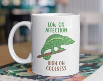 Tazas de reptiles, tazas divertidas de reptiles, tazas para amantes de los reptiles, tazas de camaleones