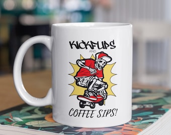 Skateboard Mug, Skateboarding Mug, Skateboard Gift, Grunge Mug, Gift for Him