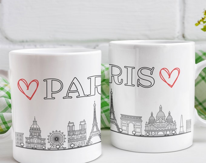 Paris Skyline Ceramic Mug for Coffee / Tea, Gifts for Tourists