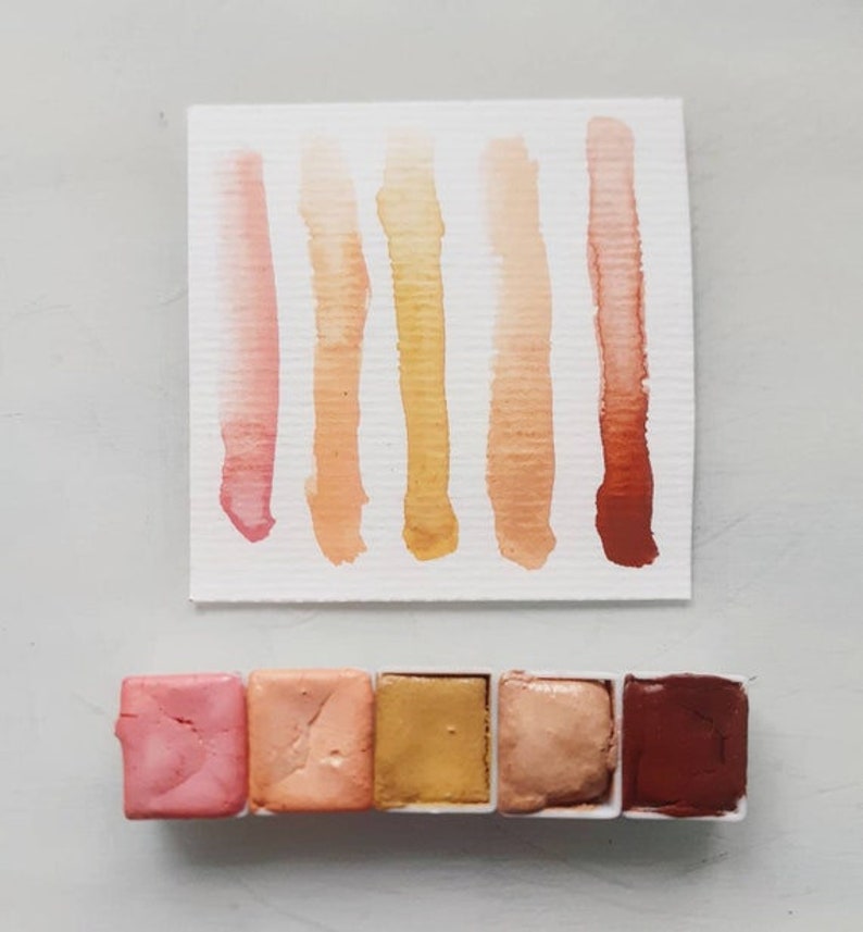 Skin Tones Watercolor Set Handmade Watercolors Etsy